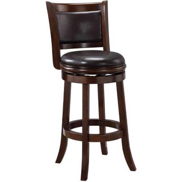 Augusta 29 Inch Swivel Bar Stool In Cappuccino And Dark Brown