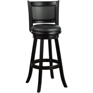 Augusta 34 Inch Swivel Bar Stool In Black