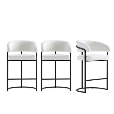 Augusta Counter Stool Set of 3 In White