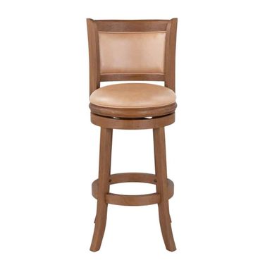 Augusta Swivel Barstool In Chestnut Wire-Brush and Light Brown
