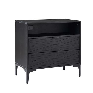 Auguste 2-Drawer Nightstand In Black