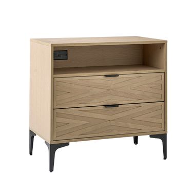 Auguste 2-Drawer Nightstand In Oak