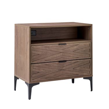 Auguste 2-Drawer Nightstand In Walnut