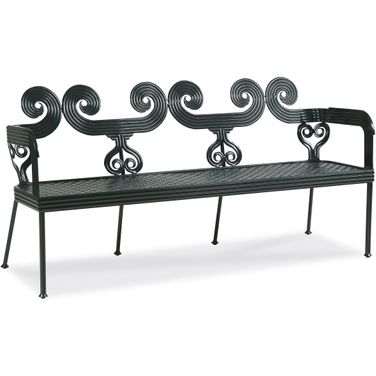 Thomas O'Brien Augustine Scrolled Bench In Litchfield Green