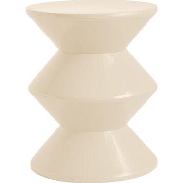 Aura Modern Plastic Side End Table For Indoor Or Outdoor Use In Ivory