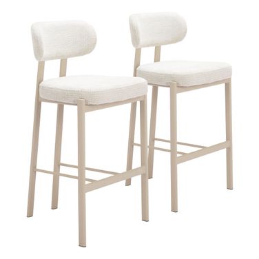 Aurea Barstool Set of 2 In Light Gray