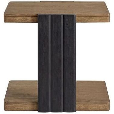 Aurora Channel Chairside Table In Latte