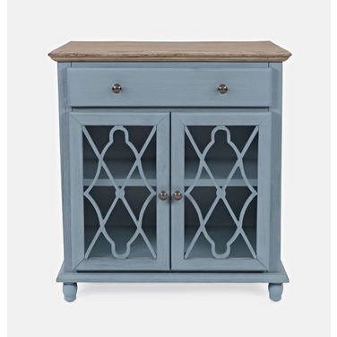 Aurora Hills Country Wire Brushed 2 Door Accent Chest In Blue