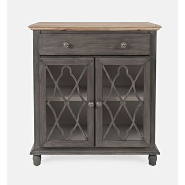 Aurora Hills Country Wire Brushed 2 Door Accent Chest In Brushed Grey