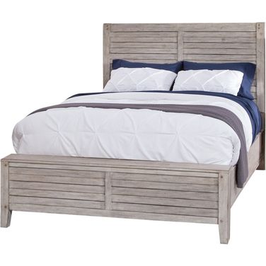 Aurora King Panel Bed with Footboard In Whitewash