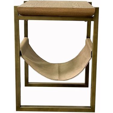 Aurora Sling Chairside Table In Latte