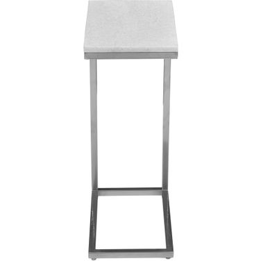 Aurora Solid Marble Accent C-Table Set of 2 In Chrome