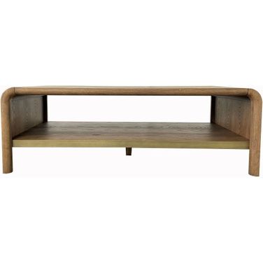 Aurora Waterfall Cocktail Table In Latte