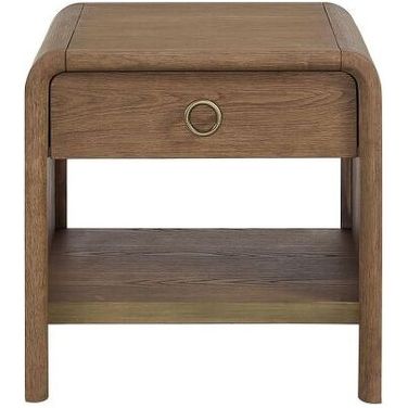 Aurora Waterfall End Table In Latte