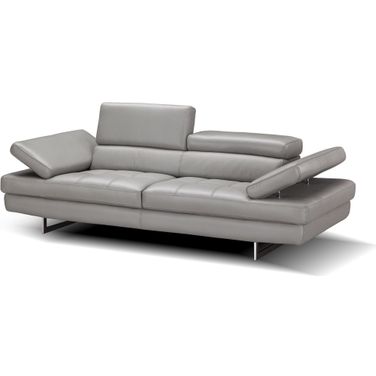 Aurora Grey Leather Sofa