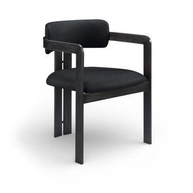 Aurum Vegan Leather Upholstered Dining Chair Set of 2 In Black