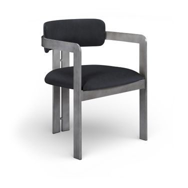 Aurum Vegan Leather Upholstered Dining Chair Set of 2 In Black