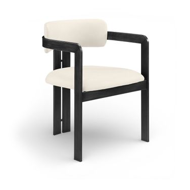Aurum Vegan Leather Upholstered Dining Chair Set of 2 In Cream