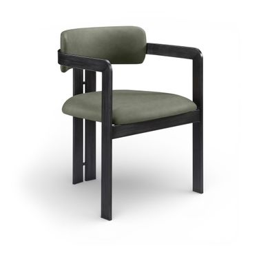 Aurum Vegan Leather Upholstered Dining Chair Set of 2 In Green