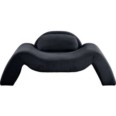 Austin Corduroy Fabric Chair In Black