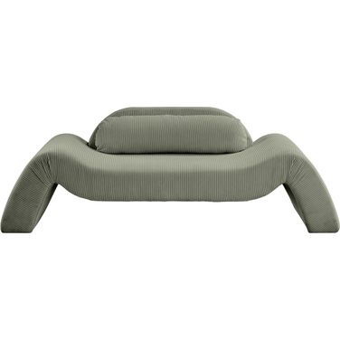 Austin Corduroy Fabric Loveseat In Green