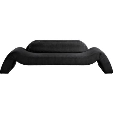 Austin Corduroy Fabric Sofa In Black