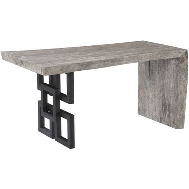 Austin Desk In Gray Stone
