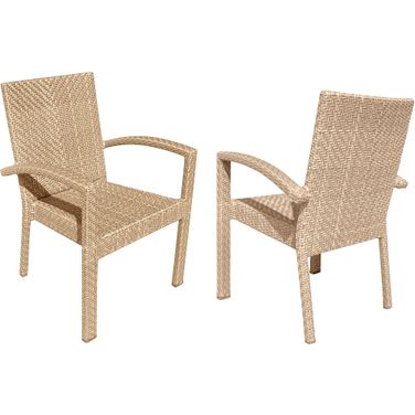 Austin Dining Armchairs In Natural - Set of 2