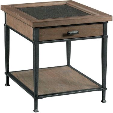 Austin End Table In Medium Brown