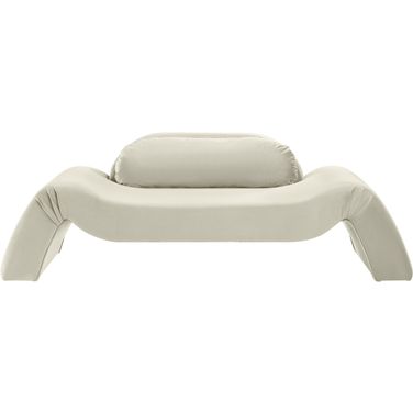 Austin Velvet Loveseat In Cream Velvet