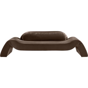 Austin Velvet Sofa In Brown Velvet
