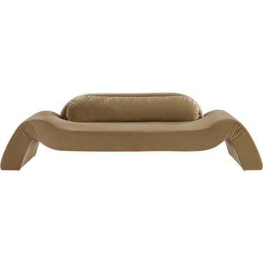 Austin Velvet Sofa In Saddle