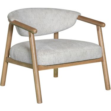 Autumn Fabric Accent Chair In Pebbled Vanilla and Honey
