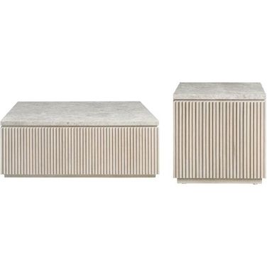 Avaline Occasional Table Set In White Oak