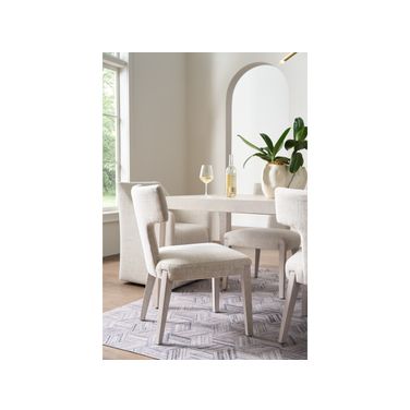 Avaline Round Dining Set In White Oak