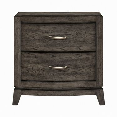 Avalon Nightstand with Charging Station In Coffee Bean