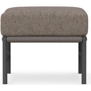 Avalon Ottoman with Cushion In Espresso and Matte Charcoal