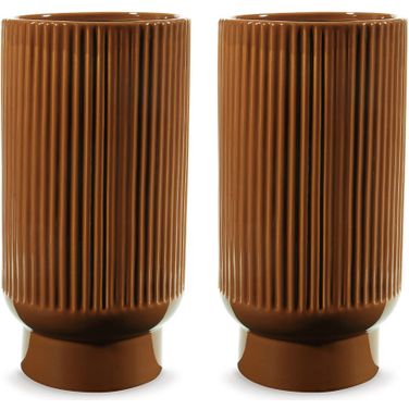 Avalyah Vase Set of 2 In Burnt Umber
