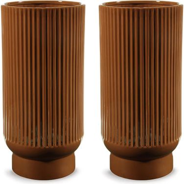 Avalyah Vase Set of 2 In Burnt Umber