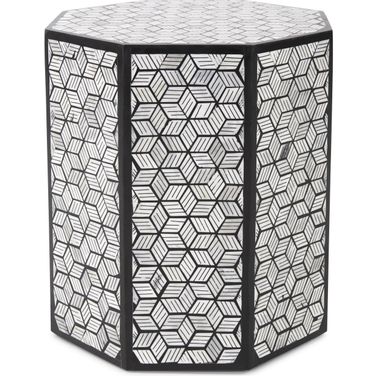 Avanti End Table In Black and White