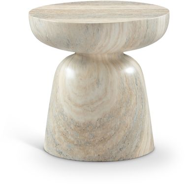 Avellino Concrete End Table In Travertine