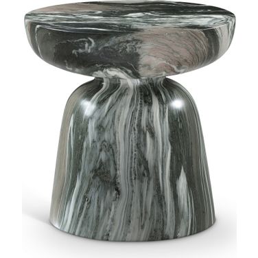 Avellino Marble Finish Concrete End Table In Green