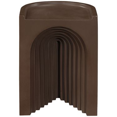 Avenda Concrete End Table In Brown