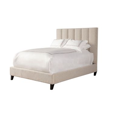 Avery Dune Natural King Upholstered Panel Bed