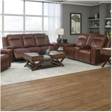 Avery Power Reclining Living Room Set In Cognac