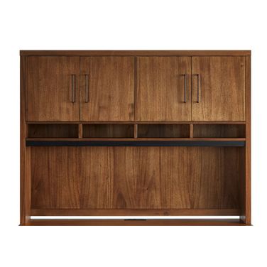 Avery Wood Hutch With Doors In Rich Medium Brown
