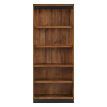 Avery Wood Open Bookcase In Rich Medium Brown