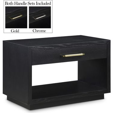 Avery Wood Veneer Night Stand In Black