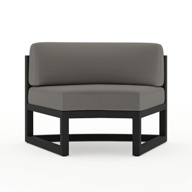 Avion Curve Seat Set of 2 In Canvas Charcoal and Black