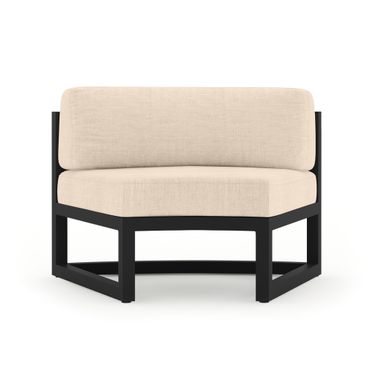 Avion Curve Seat Set of 2 In Canvas Flax and Black